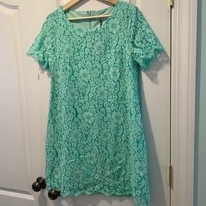 Mint Lace Shift Dress
